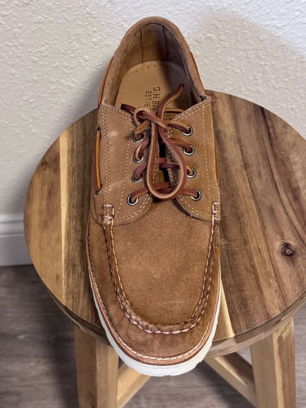 G.H. Bass Ranger Camp Moc Suede Brown Shoes Men’s 12 NIB